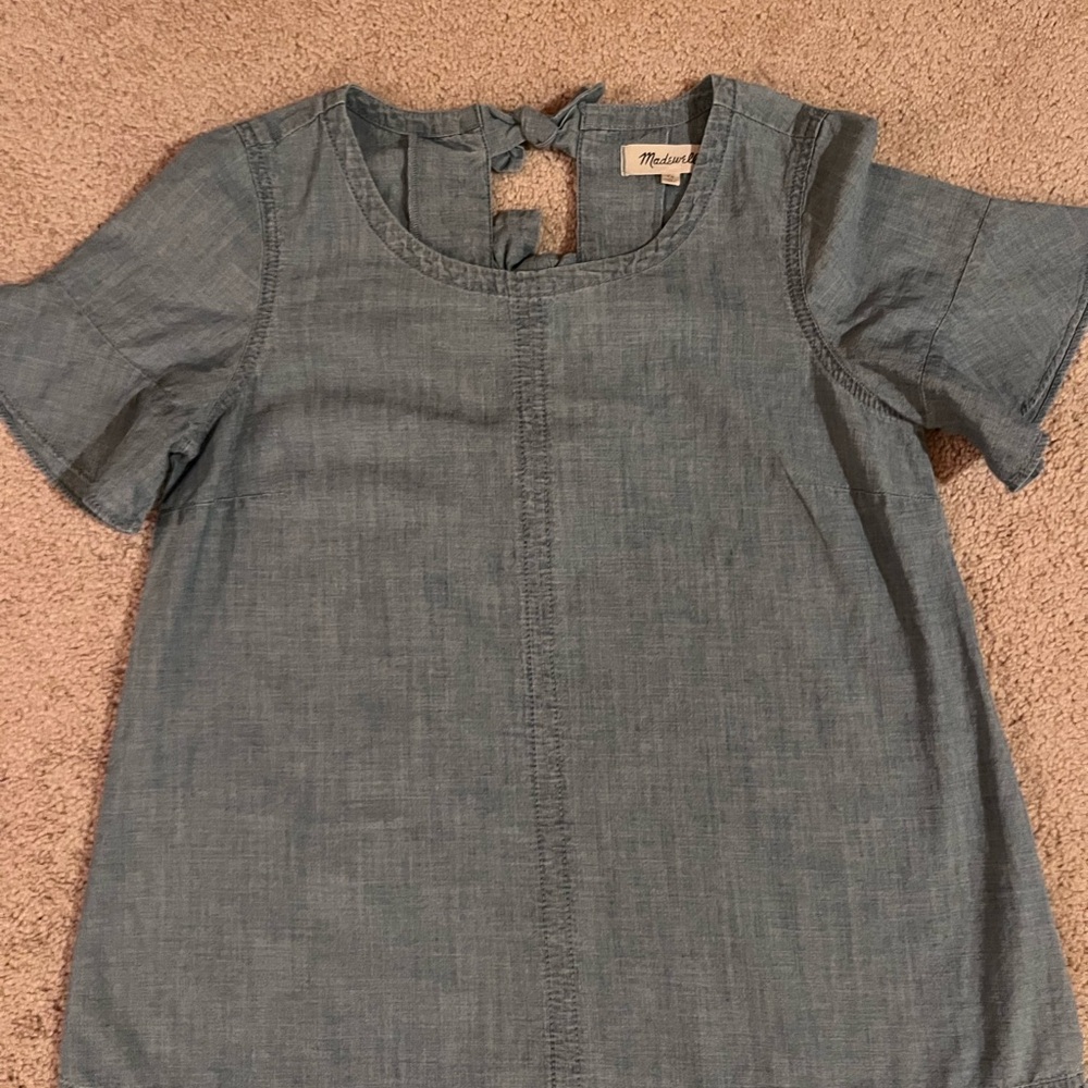 Madewell Chambray Blue Blouse
